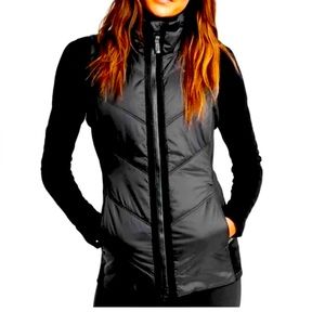 Athleta Rock Ridge Primaloft Puffer Full zip Fall & Winter Vest Coat Black Sz S